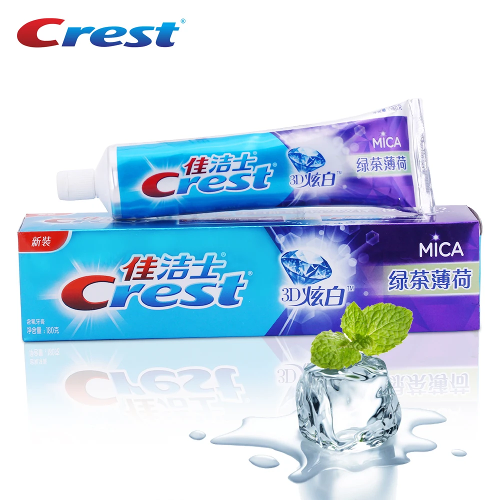 

Crest 3D White Glamorous Toothpaste Deep Clean Tooth Paste Oral Hygiene Vibrant Green Tea Mint Teeth Whitening Toothpaste