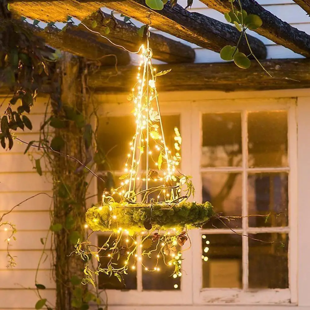 

Solar Lights Garden Decor Lawn Lamp Copper Wire LED String 100/200 LEDs Solar Power Christmas Wedding Garlands Waterproof Lights