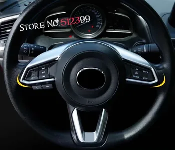 

1* ABS Matte Chromium Interior Steering Wheel Trim Decorative Cover For Mazda CX-5 CX5 2nd Gen. 2017 2018 Accessories