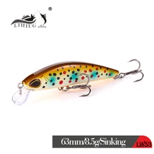 Isca de pesca japonesa lthtug, isca artificial de afundamento 8.5g, 63mm truta do lúcio