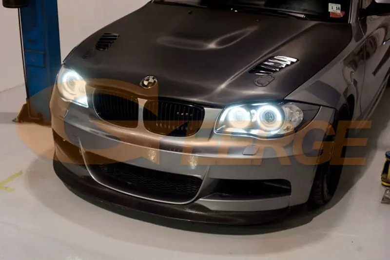 Для хэтчбеков BMW серий 1 E81 E82 E87 E88 2004-2012 ксенон превосходное led Ангельские глазки ультра яркий 3528 SMD led Ангельские глазки комплект DRL