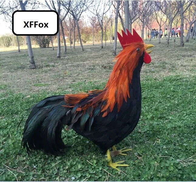 new-simulation-cock-model-foam-furs-real-life-black-chicken-gift-about-40x30cm-xf2041