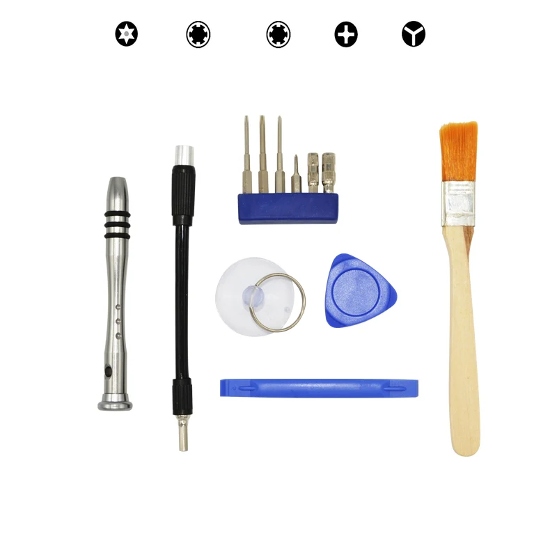 

Professional Repair Full Tool Kit Security Screwdriver Game Bit Set Cleaning Brush for Nintendo Nintend Switch NS NX NES SNES