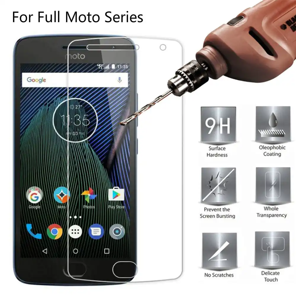 9H Премиум Закаленное стекло Крышка для Motorola E5 Plus G5 G6 Защитная пленка экрана Moto One
