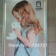 Супер тонкий алюминий светодиодный лайтбокс/освещенная контржурным светом Дисплей a1 Размеры фот Рама 8 шт./лот