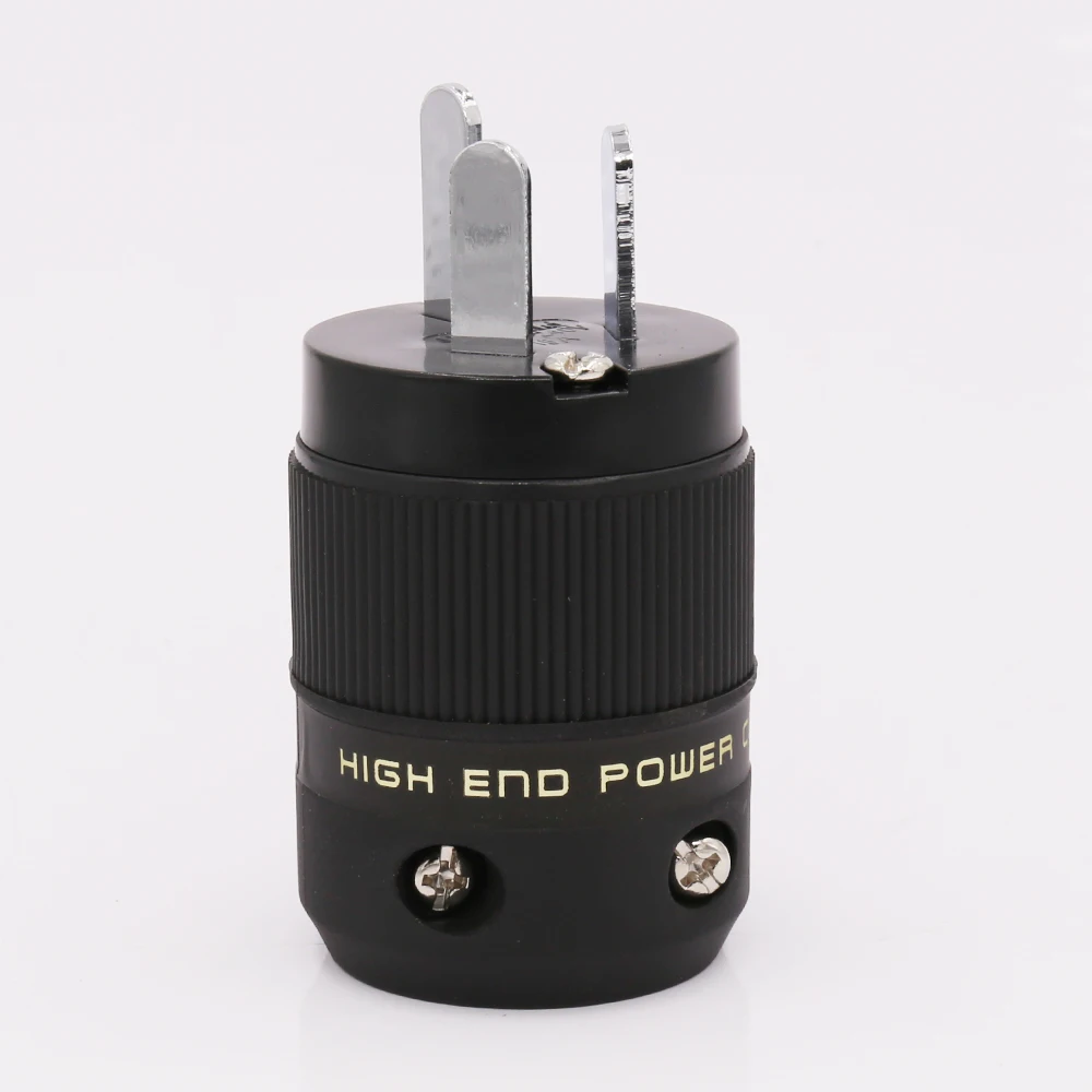 

Hi-End Rhodium Plated AU Mains Power Plug Male Copper Connector Cable Cord 3 Pin HiFi