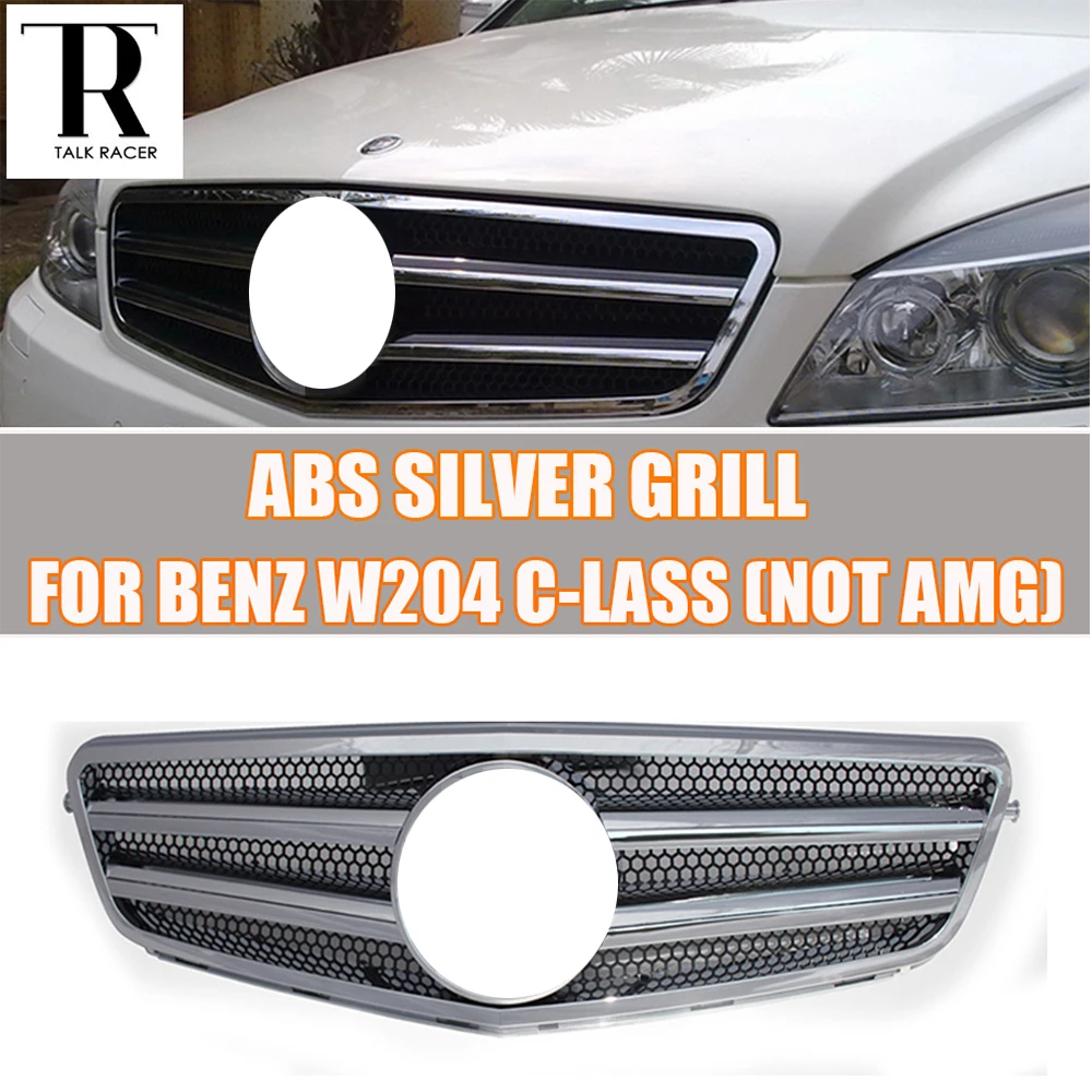 W204 c класс передний бампер Гриль решетка для Mercedes Benz C CLASS C180 C200 C260 C300 (не AMG) 07 14|bumper