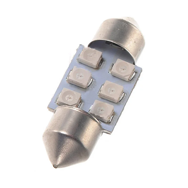 2x31 мм 6 SMD 1210 светодиодная синяя Автомобильная гирлянда внутренний купол C5W 239