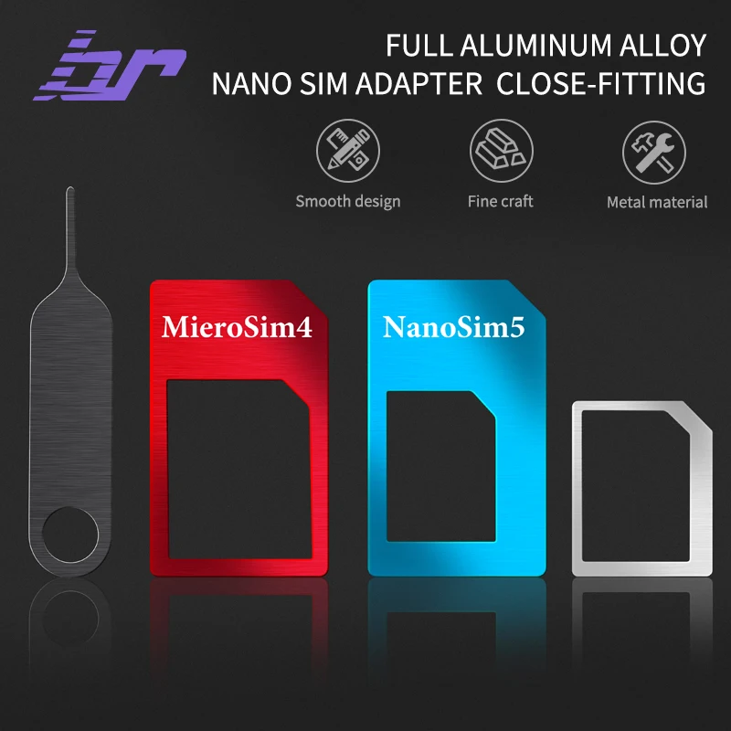 iHaitun 5in1 SIM Card Adapter For iPhone 4 5 Mobile Phone Accessories Pin SIM Card NANO Micro Transform Suits For iPhone XS MAX