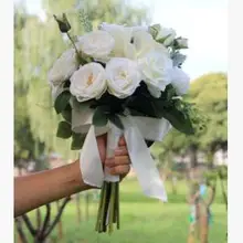 Белый свадебный букет для свадьбы искусственные цветы букет для подружек невесты розовый дешевые Gros букеты De Mariage braidsboeket