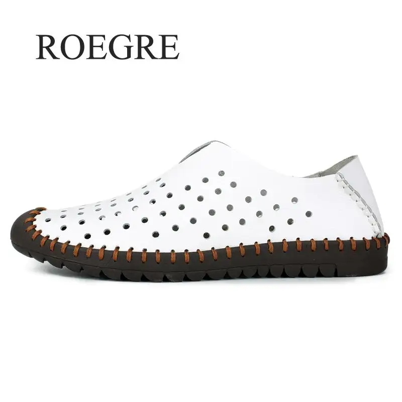 2018 Fond Mocassins Appartements blanc Roegre De En Cuir brown Marque Mou Chaussures Confort Nouvelle Casual New Hommes Bleu D'été qwPOwZt