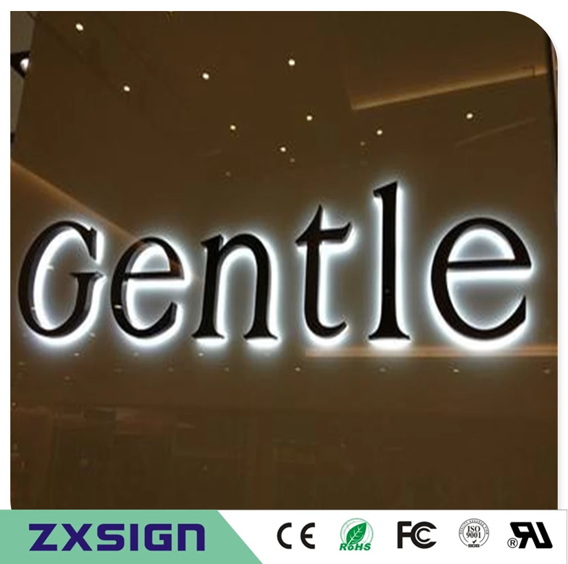 

Factory Outlet exterior Stainless steel backlit led letra luminosa
