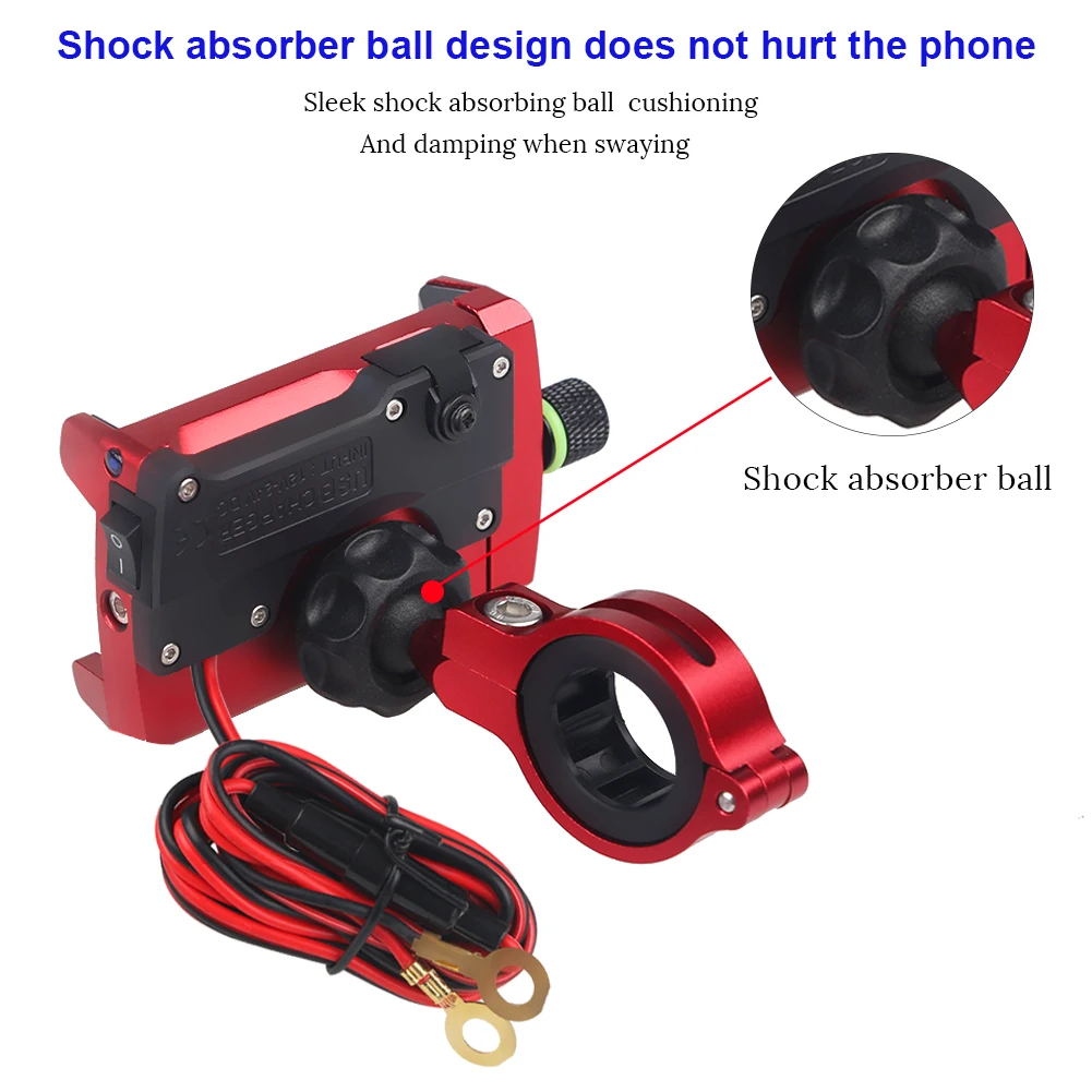 Алюминиевый держатель для телефона мотоцикла с USB зарядным устройством 360 Вращающийся Руль мотоцикла крепление подставки для мобильного телефона 4-7 дюймов