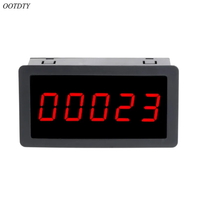 

OOTDTY DC 12-24V Red 5 Digit 0.56" LED Panel Counter Meter Up Plus Totalizer 0-99999