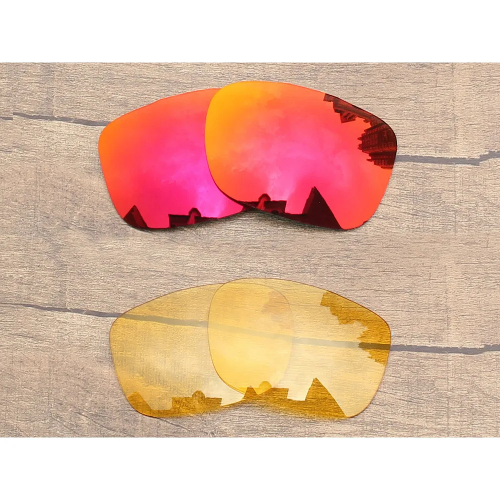2 пары рубиновых и желтых сменных линз Vonxyz для оправы Oakley TwoFace | Аксессуары одежды