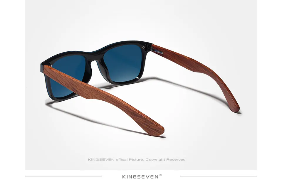 KINGSEVEN Natural Wooden Sunglasses Men Polarized Fashion Sun Glasses Original Wood Oculos De Sol Masculino