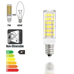 Супер яркий 7 Вт SES E12 светодио дный небольшой лампочки кукурузы Capsule светильники лампы холодный белый 6000 К AC110-120V 600Lm заменить