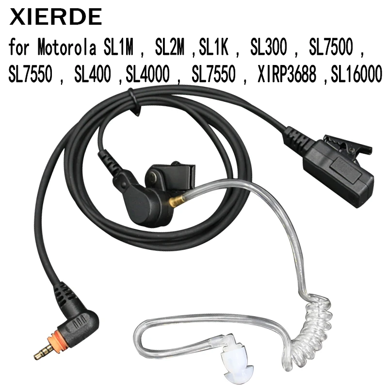 XIERDE NEW Two way radio earpiece acoustic tube earphone headset for