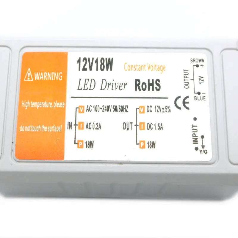 12V 1.5A 18W источник питания AC/DC адаптер трансформаторы переключатель для светодиодной ленты RGB потолочный светильник лампа драйвер Источник питания 90 V-220 V