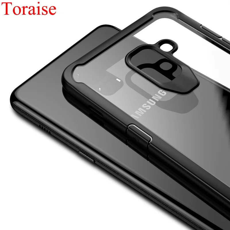 Toraise Protective Case For Samsung A8 2018 Cases TPU Acrylic Transparent Back Cover for Galaxy Plus Capa |