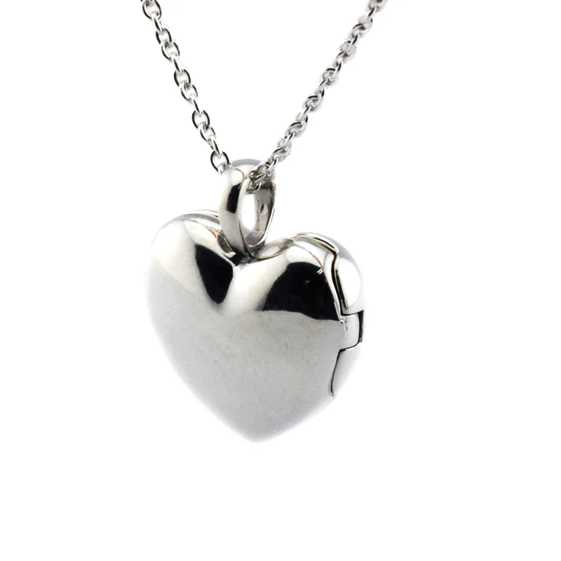 

Necklaces & Pendants Pingente Love Locket Silver Necklace With Clear CZ 100% 925 Sterling Silver Jewelry for Women DIY Pendant