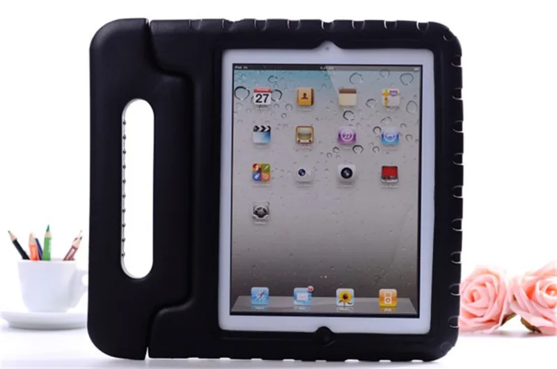 Для Apple iPad 2/3/4 чехол детский противоударный EVA чехол для iPad 2 iPad 3 iPad 4 переносная Ручка Стенд защитный корпус + стилус + пленка