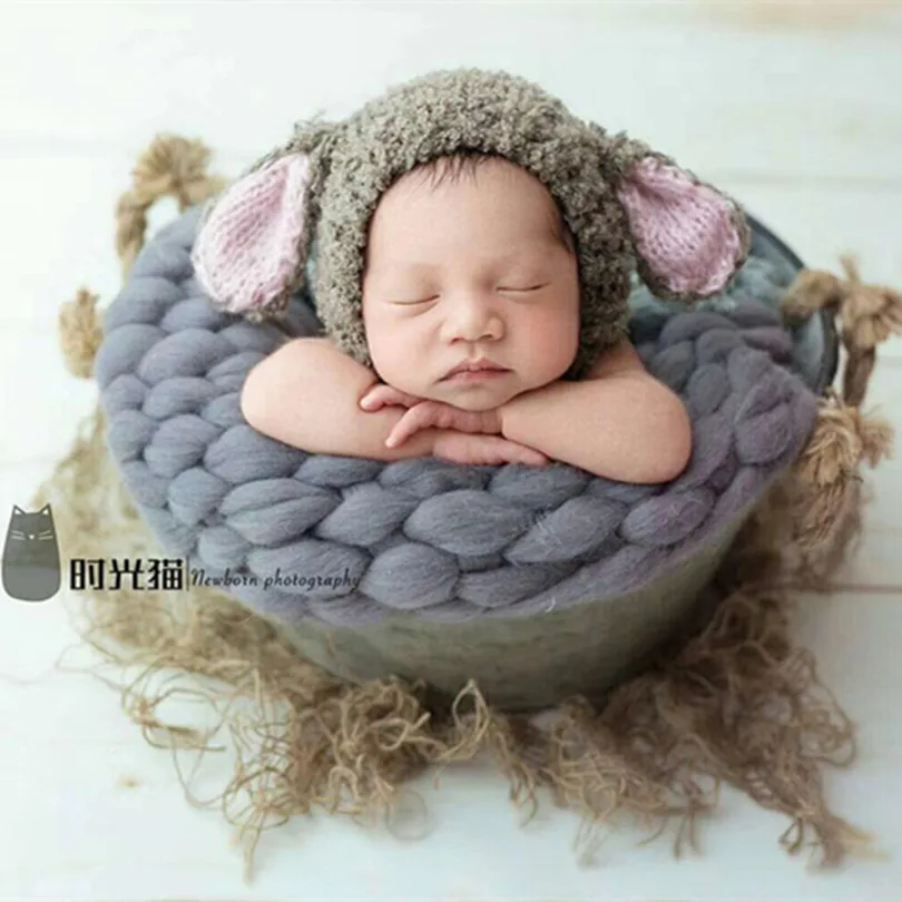 gray baby hat