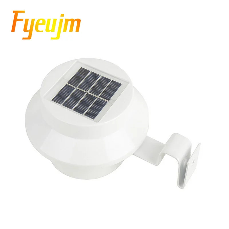 

LED solar outdoor lamp 3 LED bulbs high brightness waterproof garden wall channel lamp solar energy lamp Warm white/cold white