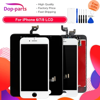 

For Apple iPhone 6 6 Plus 6s 7 8 LCD Display Touch Screen LCD Assembly Digitizer Glass lcd Replacement + tools + tempered glass