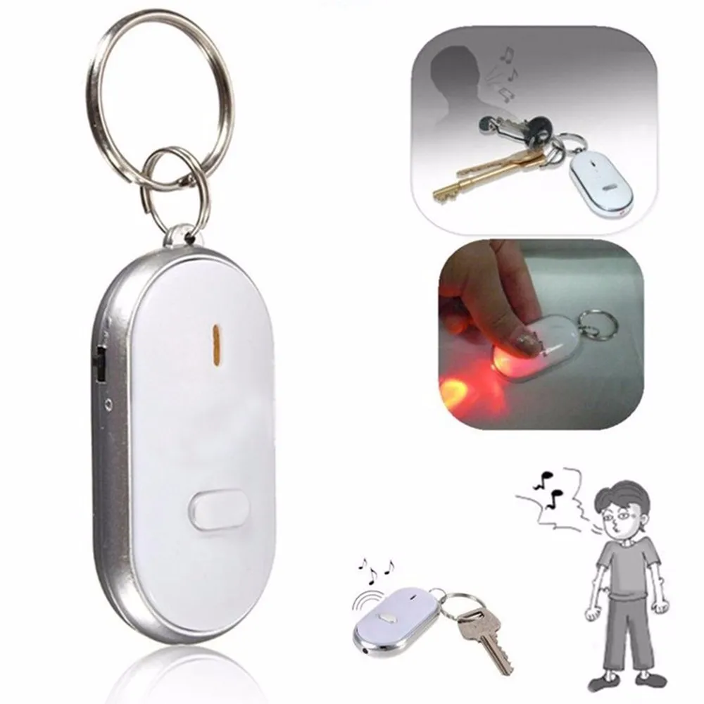 

KISSWIFE 2018 New LED Anti-Lost Key Finder Find Locator Keychain Whistle Beep Sound Control Torch Free shipping