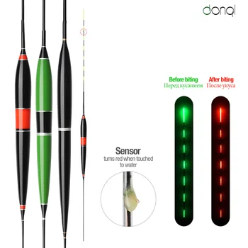 

DONQL Luminous Smart LED Fishing Float High Sensitivity Alarm Fish Bite Color Change Electronic Buoy Fish Floating Bobber Stick