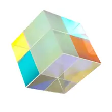Colorful Combiner Splitter Cross Dichroic Cube RGB Prism Optical Glass Triangular Prism for Teaching Light Spectrum Physics 20mm