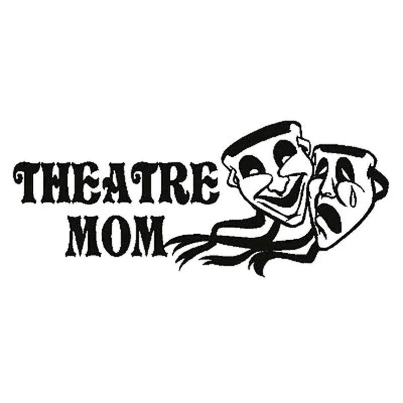 16X6.6CM THEATRE MOM Car Decal Vinyl Sticker Drama Masks Theater Car