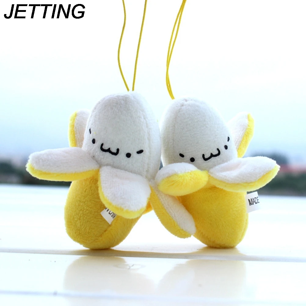 JETTING Cute Cell Phone Strap Charm Mobile Phone Skinned banana Plush Doll Phone Strap Pendant Cellphone Decoration Accessories