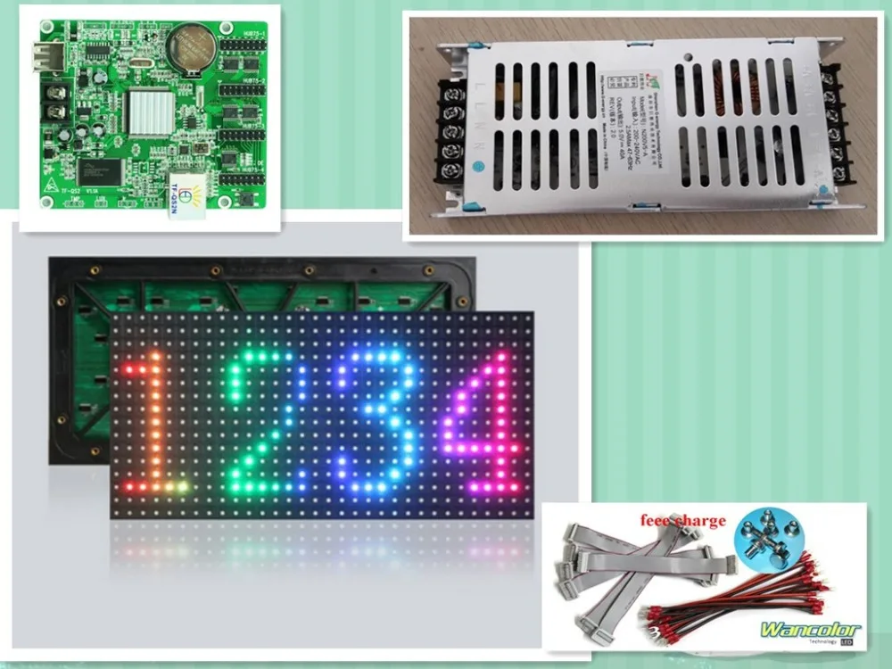 

free shipping 18 pcs P8 outdoor Full Color Led Module (320*160mm)+RGB led controller+power supply