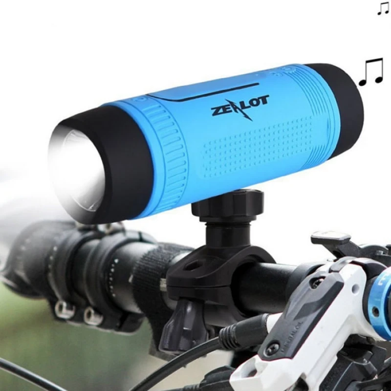 

ZEALOT S1 Outdoor Bicycle Wireless Bluetooth Speaker Flashlight Power Bank with TF Card Slot Blue Green Black Brown