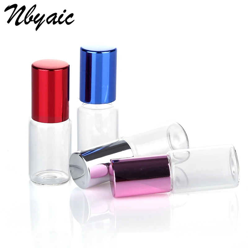 5 ml 10 ml multiple colors 6 bottles glass bottle essential oil empty perfume bottle glass ball can be filled with makeup tools