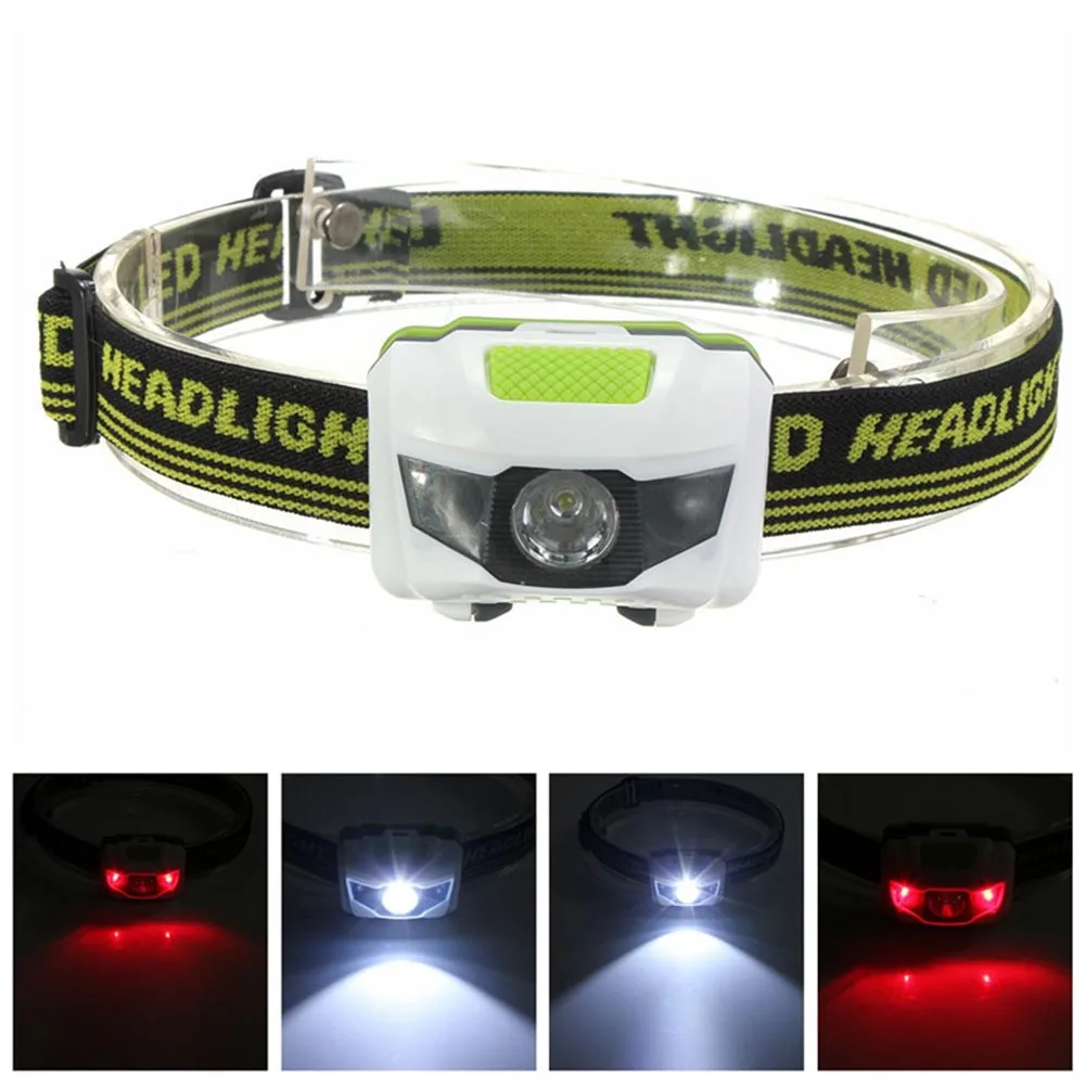 

Mini Waterproof Headlamp Bicycle Light With Headband 600Lm 4 Modi R3 + 2 Led-Scheinwerfer 3 xAAA
