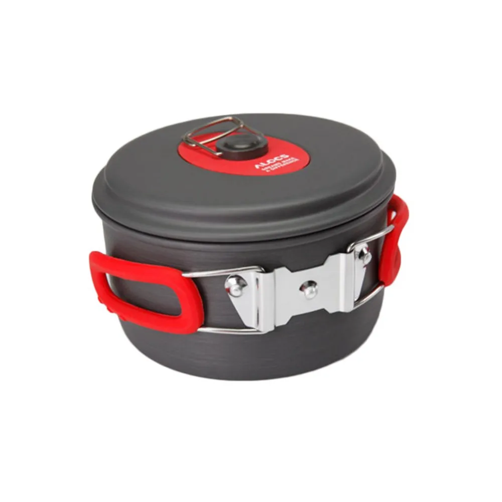 ALOCS CW-C06S acampar al aire libre juego de ollas sartén hervidor cocina portátiles Picnic vajilla para 3-4 personas