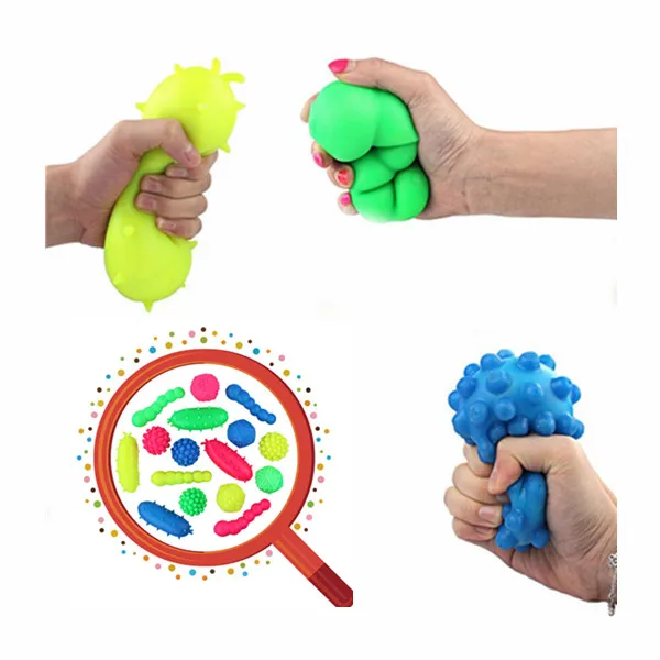 

Bacteria Stress Balls Reliever Fun Gift Stress Virus Model Toy For Children