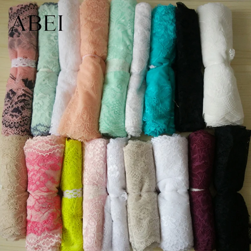 

250g/lot Random Mix Colors Elastic Lace Ribbon Sew Fabric Stretch lace Trims Diy Garment Apparel Accessories Handmade Doll Dress