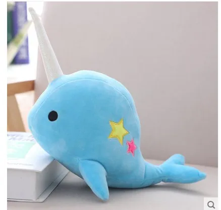 

Free shipping 25cm/35cm Cute Unicorn Fish Plush toy kawaii soft Dolls Stuffed Soft Pillow Toy for Children christmas gift