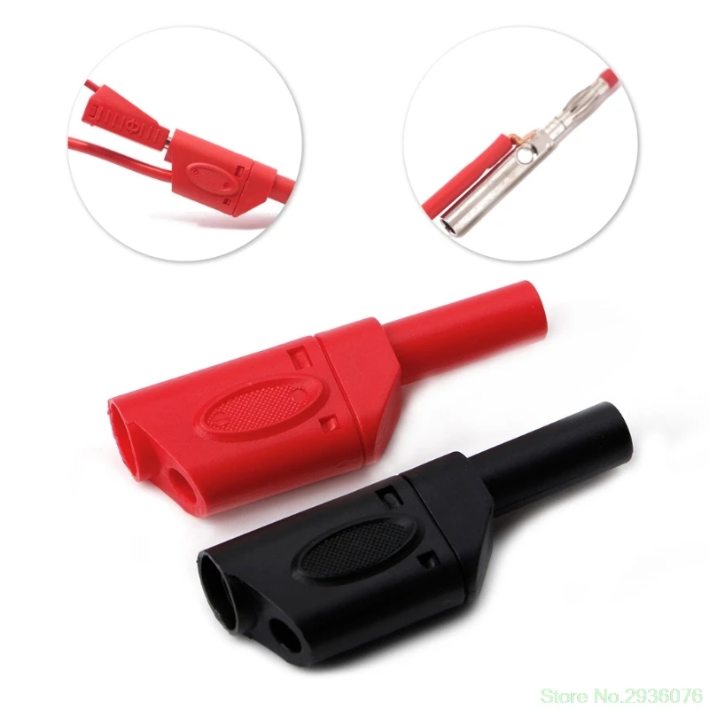 

10 Sets 4mm Male Retractable Sheath Stackable Banana Plug Wire Solder Connector Drop Ship 11