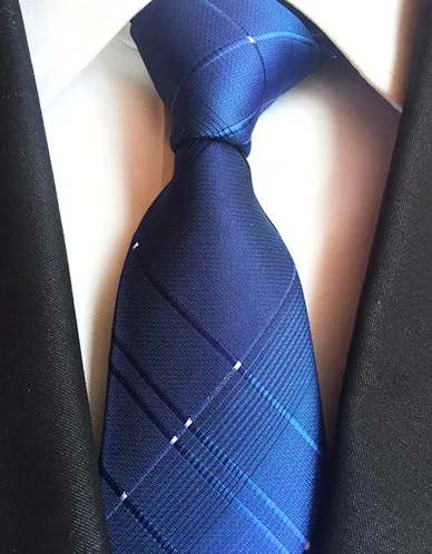 Мужские галстуки 8 см., мужские Модные галстуки в горошек, в клетку, в полоску, с цветочным рисунком, галстуки Corbatas Gravata, жаккардовый темно-синий, винный, деловой галстук для мужчин - Цвет: RUB-02