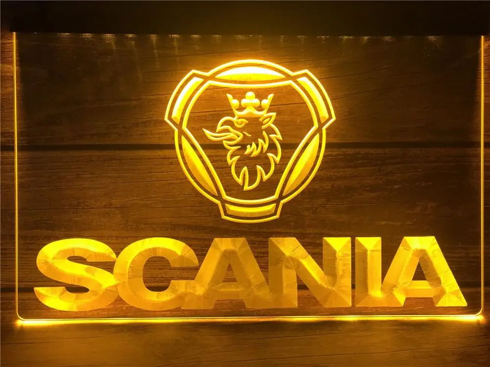 R096 автомобиль scania Truck светодиодный неоновый светильник знаки
