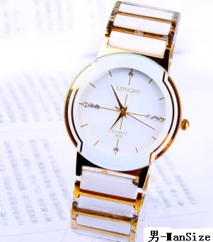 Роскошные керамические водонепроницаемые спортивные женские наручные часы,, женские часы высшего качества, стальные керамические Стразы 8493 - Цвет: As Picture Man Size