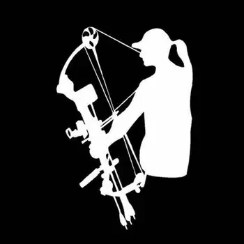 

Hunt Sticker Name Hunting Shoot Woman Bow Hind Decal Hunter Shop Posters Vinyl Wall Decals Decor Chase Mural Sticker