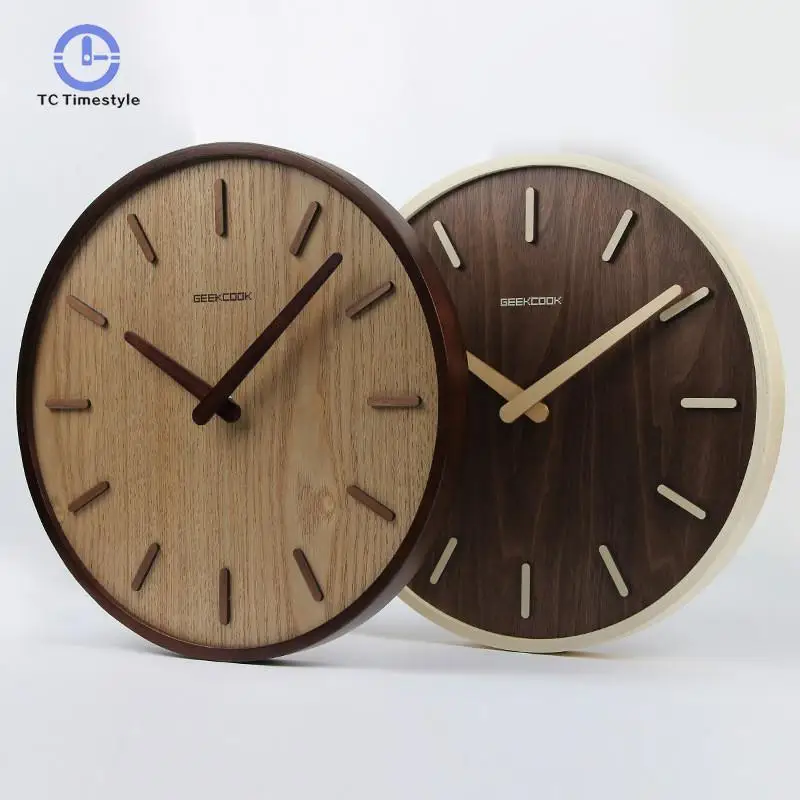 

Simple Design Bamboo Wall Clock Study Time Bar Creative Living Room Home Decoration Accessories Modern Wall Clocks