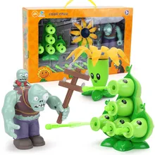 Растения против Зомби ПВЗ большой зомби строительные блоки фигурки Diy Модель Развивающие игрушки для детей подарок