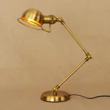 Золотой RH стиль ретро промышленный спальня кровать стол, офисный стол, кофейня, кофе магазин украшение Настольная лампа огни